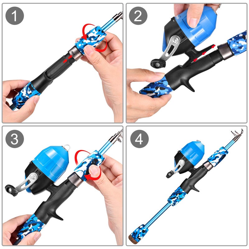 ODDSPRO Kids Fishing Pole - Kids Fishing Starter Kit - with Tackle Box, Reel, Practice Plug, Beginner's Guide and Travel Bag for Boys, Girls - Image 5